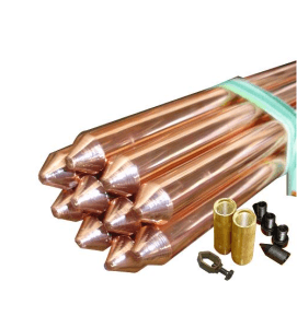 Thi công cọc tiếp địa mạ đồng D16